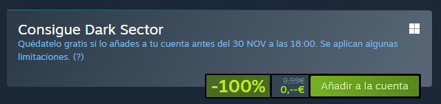 NGPNoticias [GRATIS] Dark Sector totalmente gratis si lo añades YA!