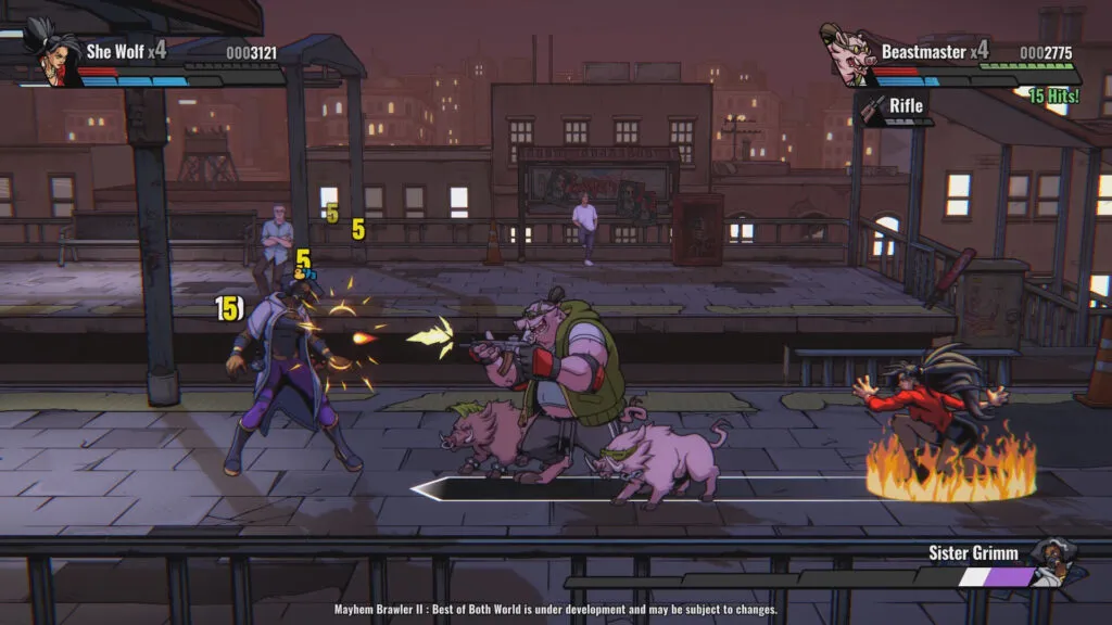 NGPNoticias Un beat 'em up donde puedes pegar a alguien 20 años antes de que te caiga mal - Mayhem Brawler II: Best of Both Worlds