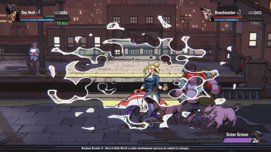 NGPNoticias Un beat 'em up donde puedes pegar a alguien 20 años antes de que te caiga mal - Mayhem Brawler II: Best of Both Worlds
