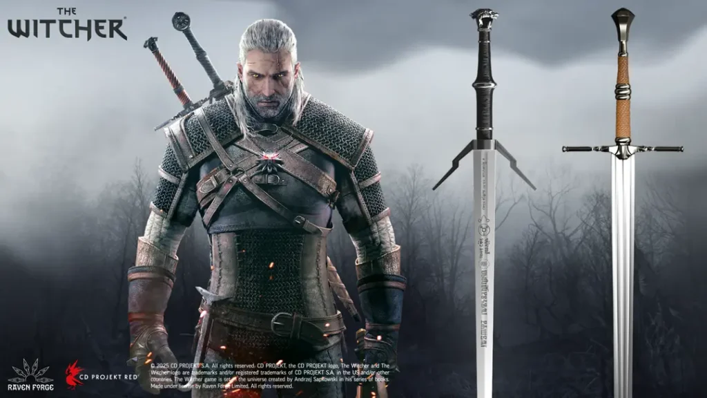 The Witcher: espadas de acero y plata con licencia oficial 